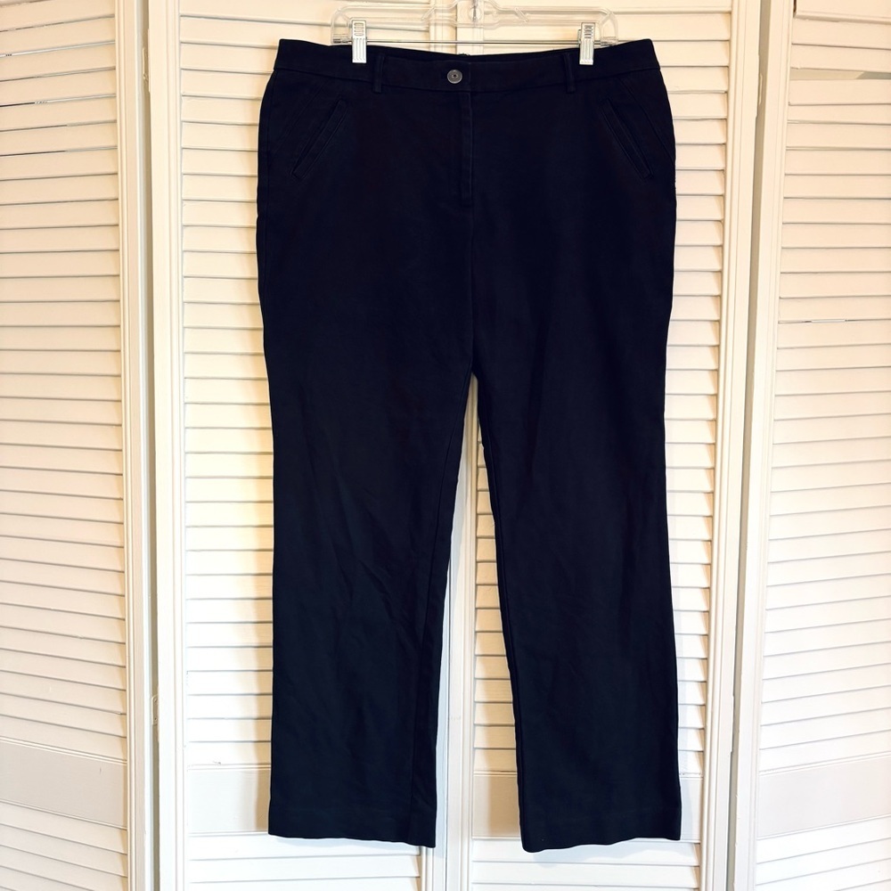 Anne Klein Black Straight Leg Pants Size 14